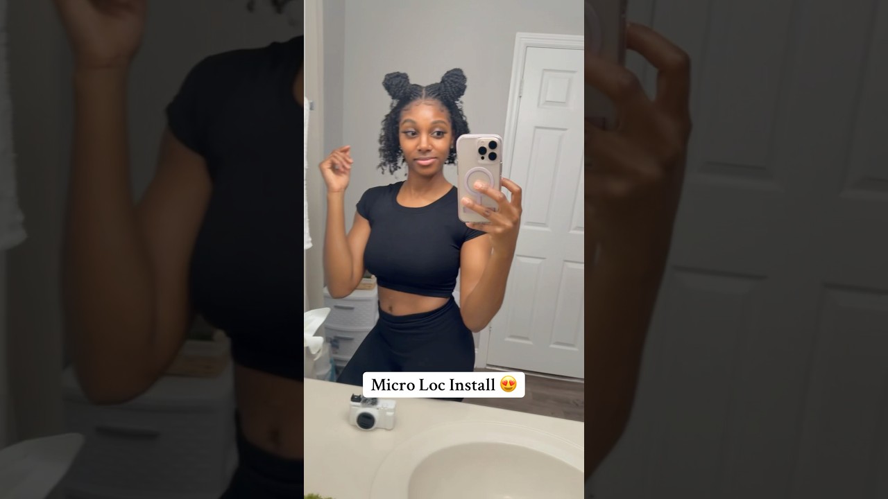 Micro Loc Install ✨ #microlocs #locs #starterlocs #locjourney