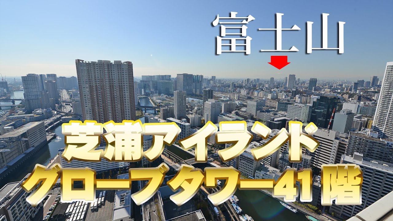 【東京高級マンション】港区_芝浦アイランド グローブタワー41階からの富士山