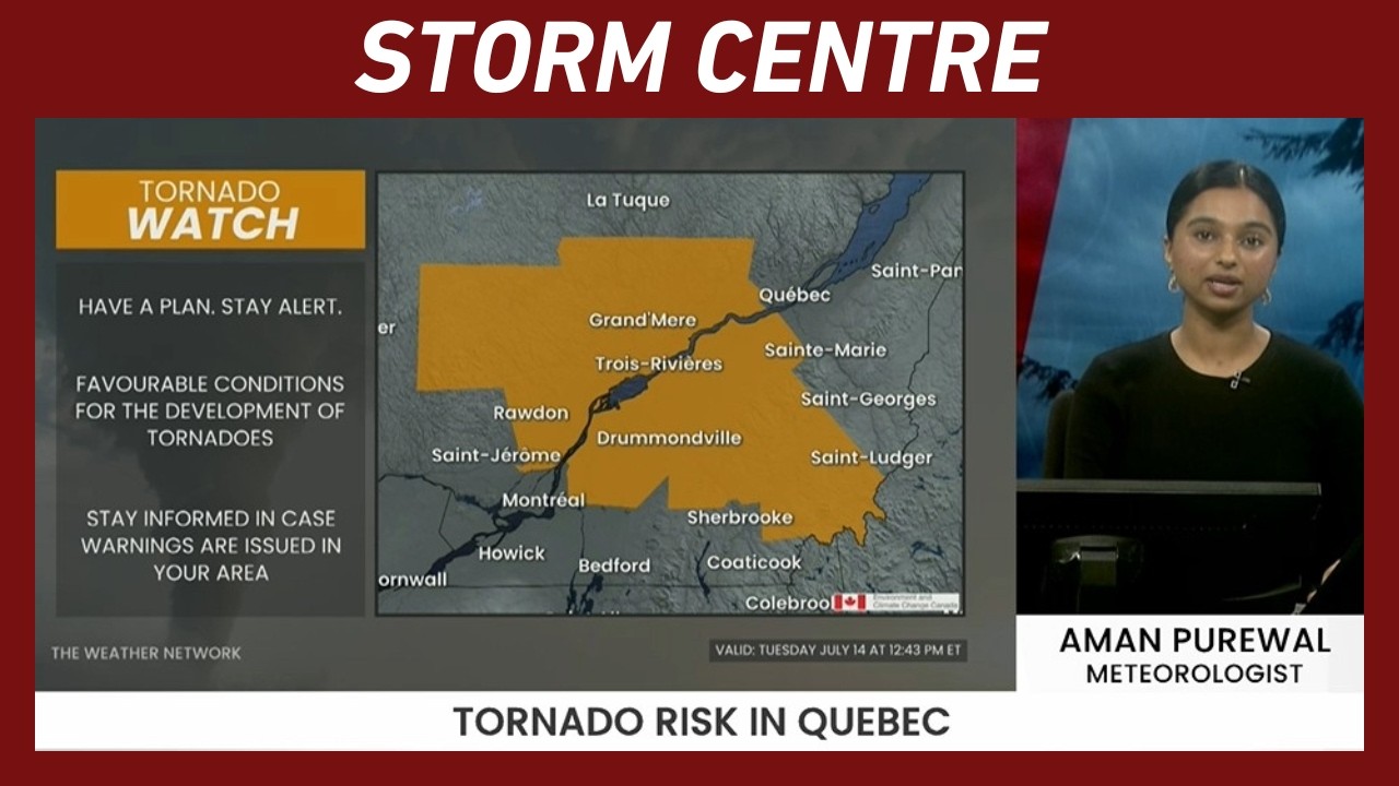 Tornado watch issued as severe storms move across Ontario & Quebec | #forecast