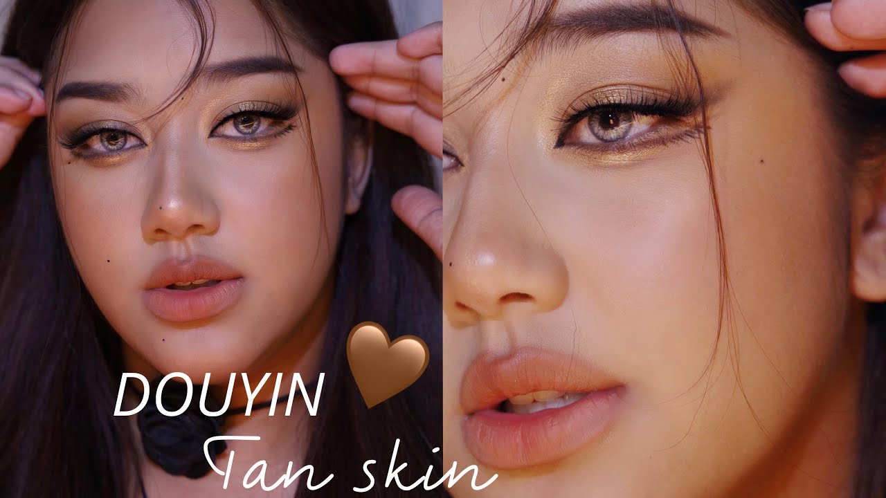 🤎DOUYIN makeup สาวจีนแต่เวอร์ชั่นสายฝอ.ผิวแทน! บอกเลยว่าจึ้ง สวยแบบต้องหยุดมอง! ✨