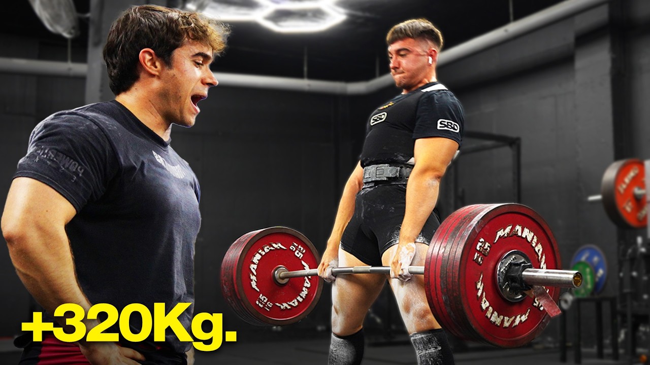 CAMPEÓN MUNDIAL REACCIONA a mis 320KG de PESO MUERTO