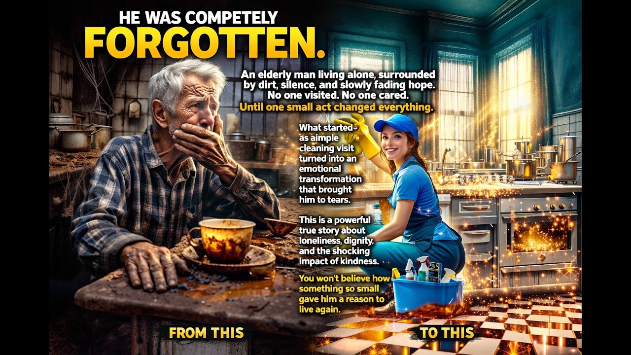 A KIND CLEANING FORGOTTEN OLD MAN TRANSFORMED