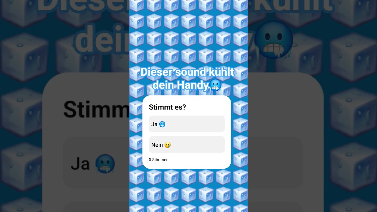 Dieser sound k&uuml;hlt dein handy 🧊🥶 #crazy #sound #Cold #k&uuml;hlen #handy