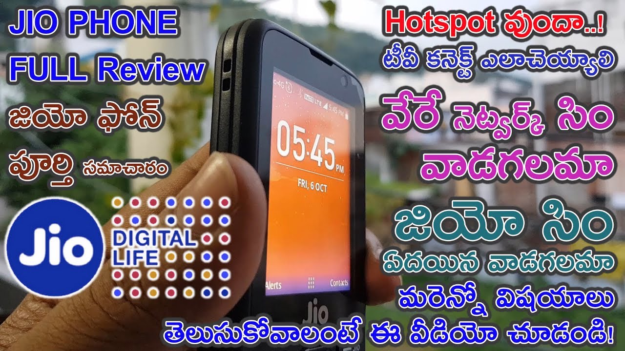 RELIANCE JIO PHONE FULL REVIEW, HOTSOPT, TV CONNECTION, MORE || TELUGU || Tech-Logic