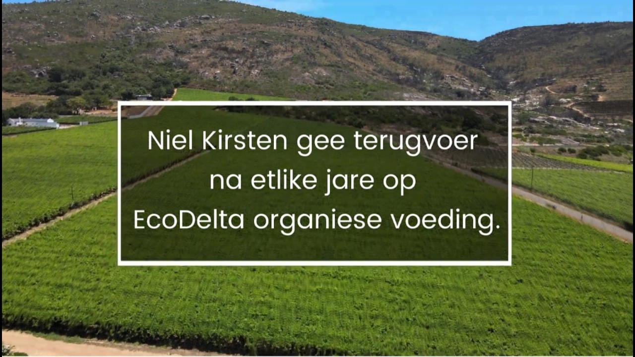 Niel Kirsten gee terugvoer na etlike jare op EcoDelta organiese voeding!