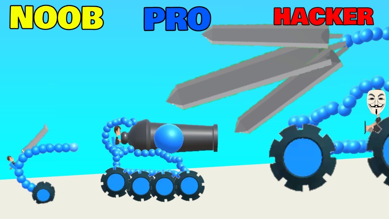 NOOB vs PRO vs HACKER in Draw Joust