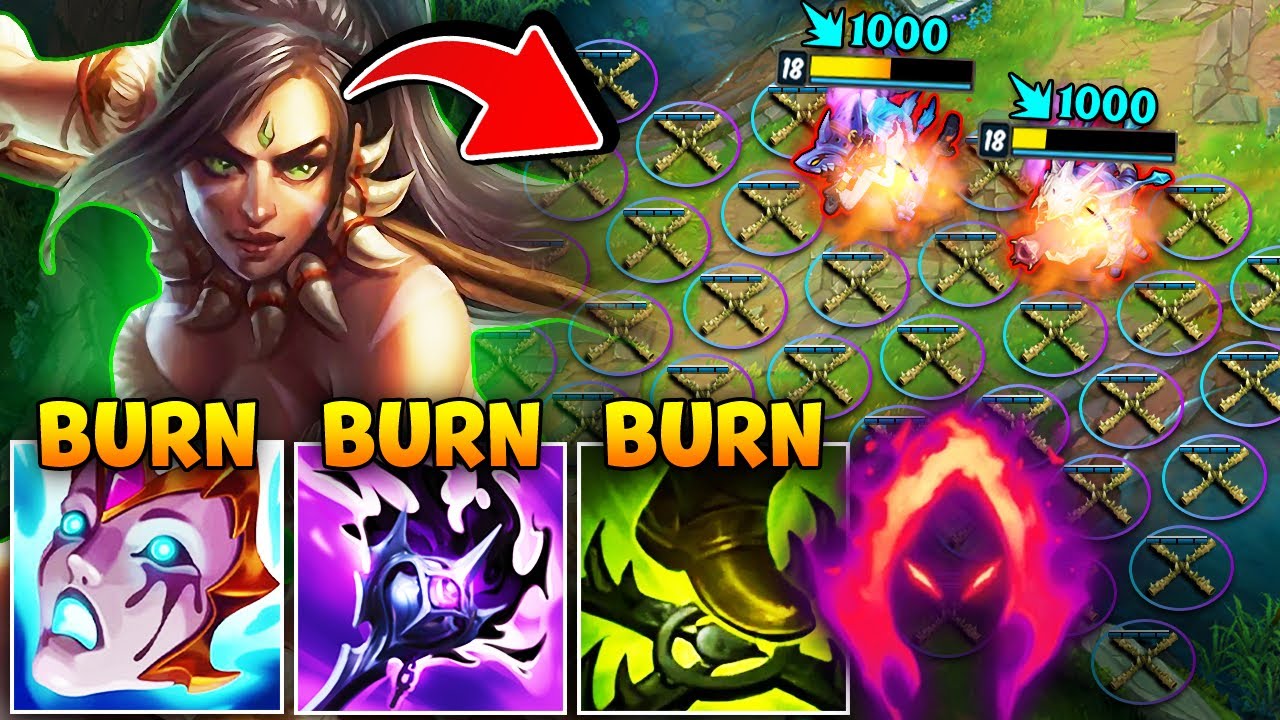 Nidalee but my traps burn your entire health bar (TRAP SPAM BUILD)