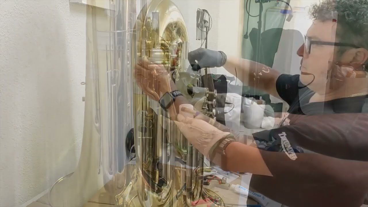 TUBA JINBAO. ARREGLOS TUBOS Y BOMBAS. LUTHIER VIENTO MADERA-METAL. ACUSTIC BAND (ELDA) ALICANTE