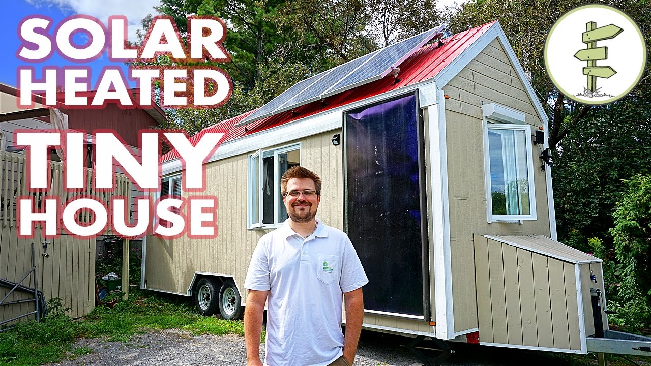Living in a Tiny House Heated with FREE Solar Power in Canada