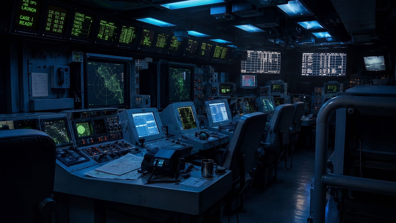 Navy Command and Control Room Ambience | Radio Chatter