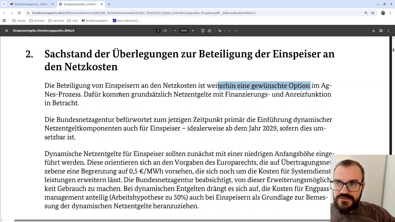 Netzentgelte für Einspeiser? Aktuelle Diskussion bei der Bundesnetzagentur