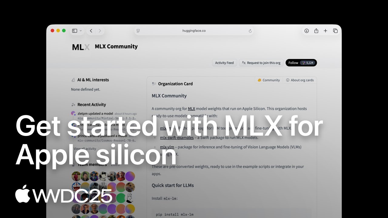 WWDC25: Get started with MLX for Apple silicon | Apple