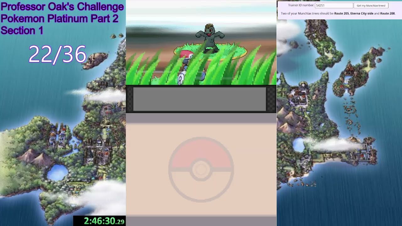 Professor Oak's Challenge Pokemon Platinum Part 2: The Grind Begins