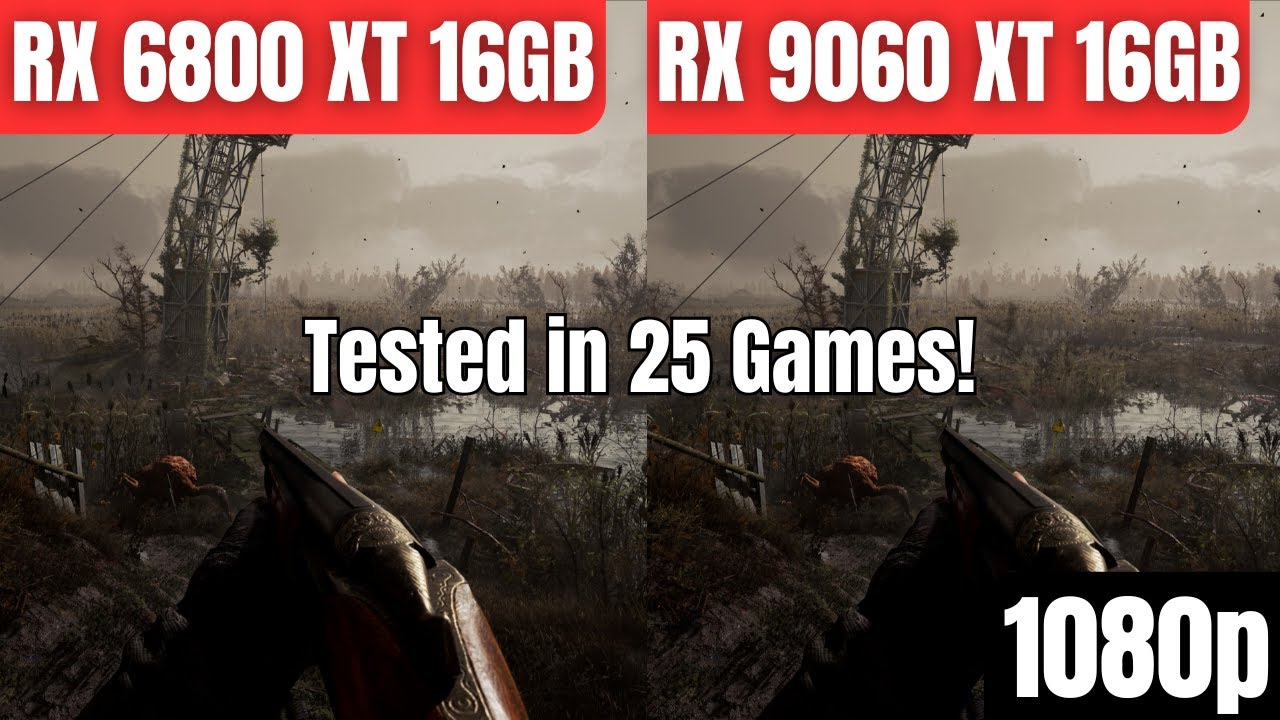 RX 6800 XT vs RX 9060 XT | 25 Games in 2025 | 1080p