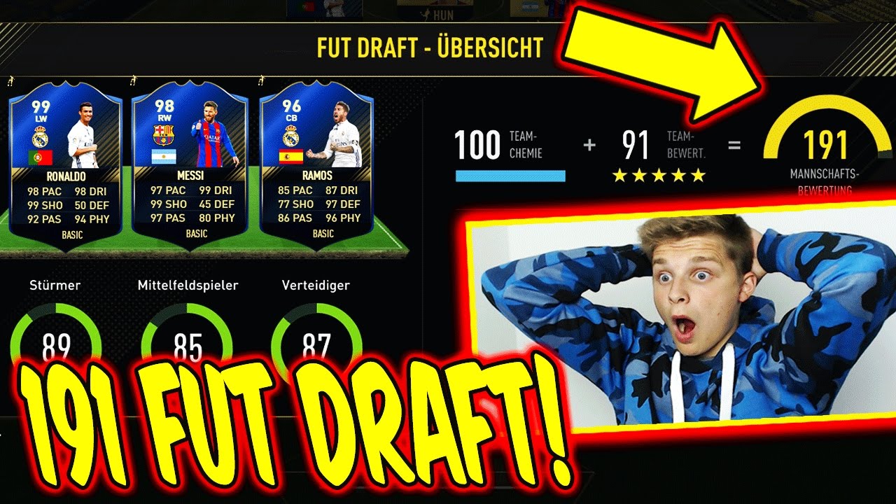 MEIN BESTES 191 TOTY FUT DRAFT in FIFA 17! ⛔️😝⛔️ - ULTIMATE TEAM (DEUTSCH) - FIFAGAMING