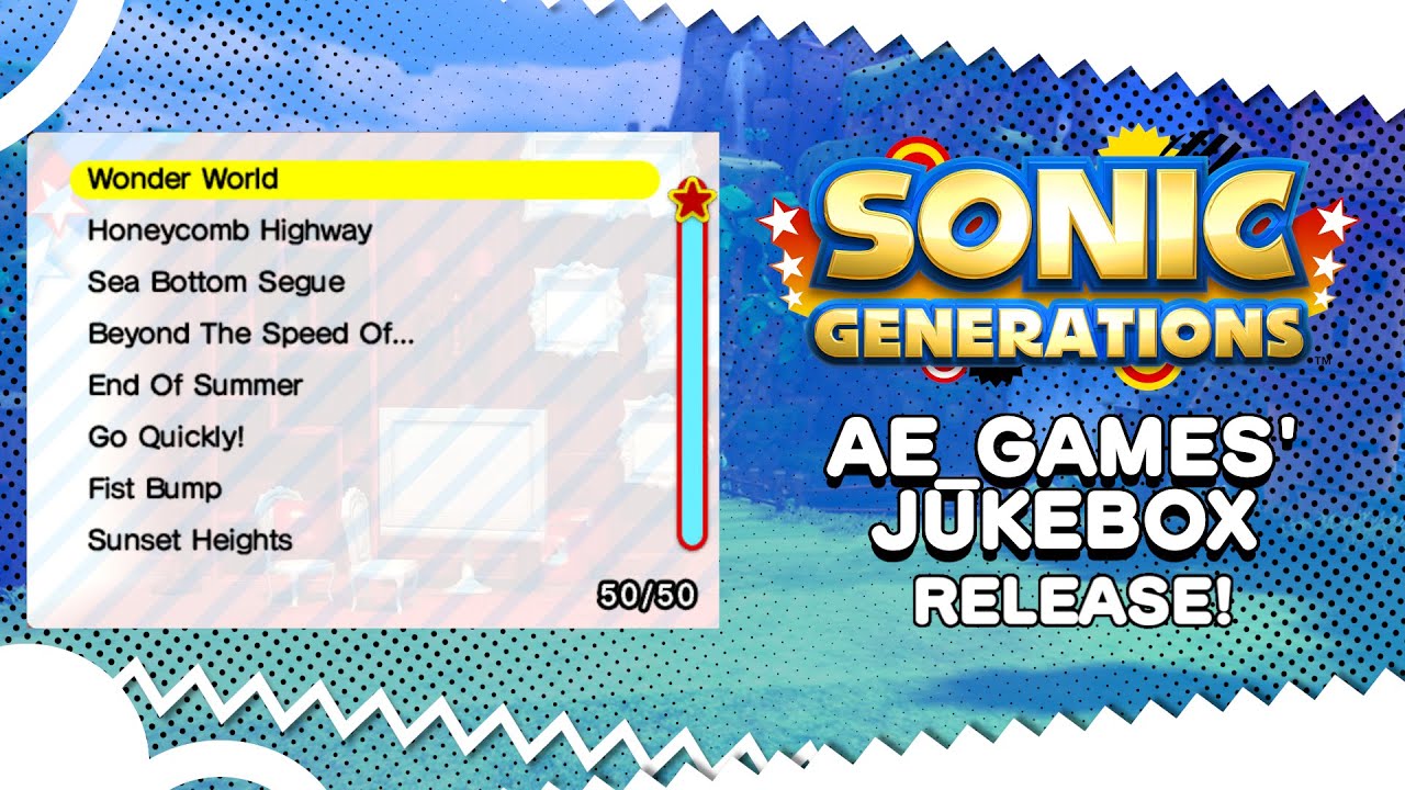 Sonic Generations (2011) Modding: AE_Games' Jukebox [Release]