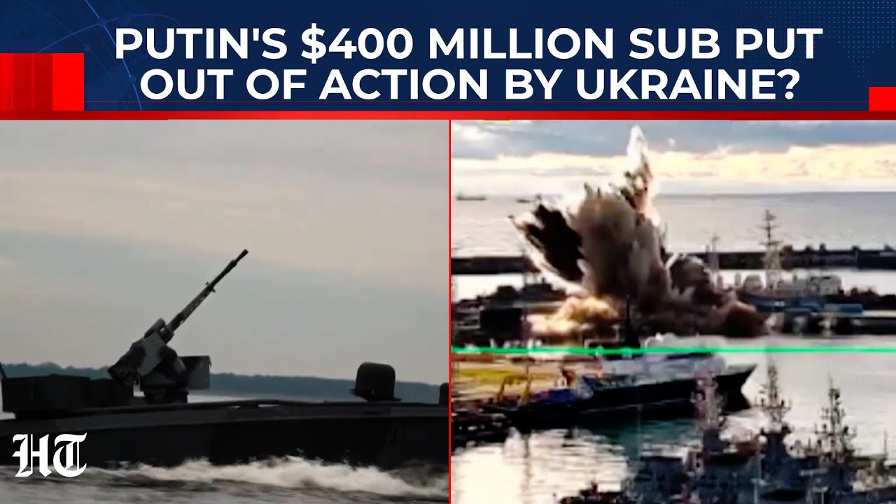 Tajny ukraiński dron &bdquo;Sea Baby&rdquo; niszczy wart 400 milion&oacute;w dolar&oacute;w okręt podwodny Putina z czarną ...
