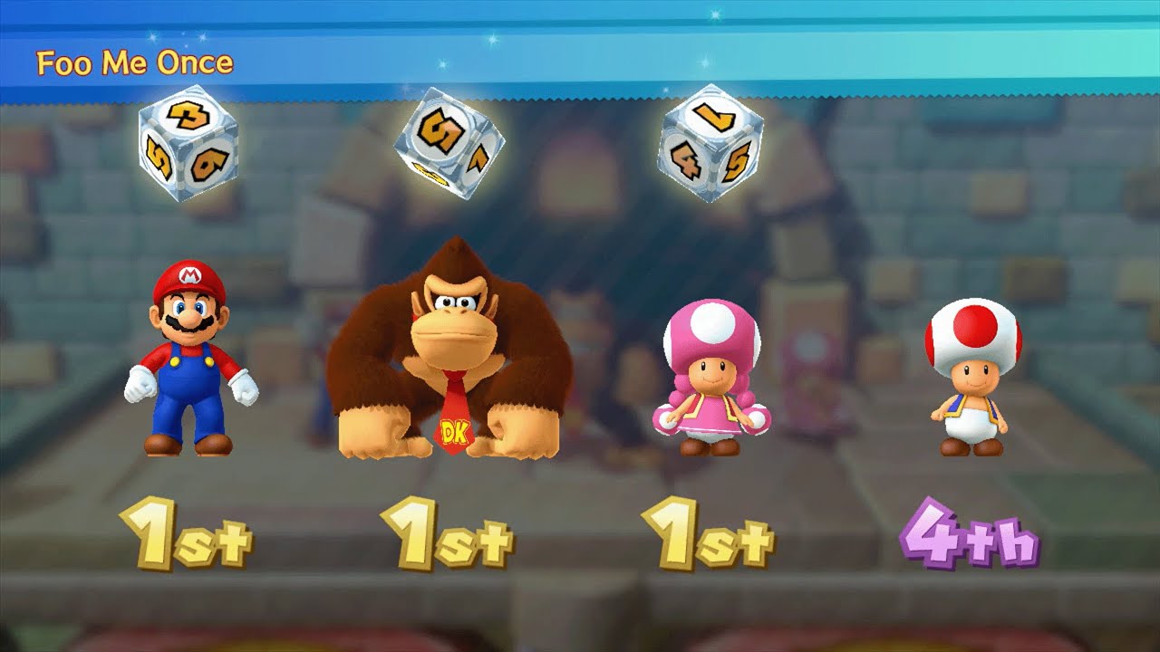 Mario Party 10 - Mario vs Donkey Kong vs Toadette vs Toad - Airship Central (Master Difficulty)