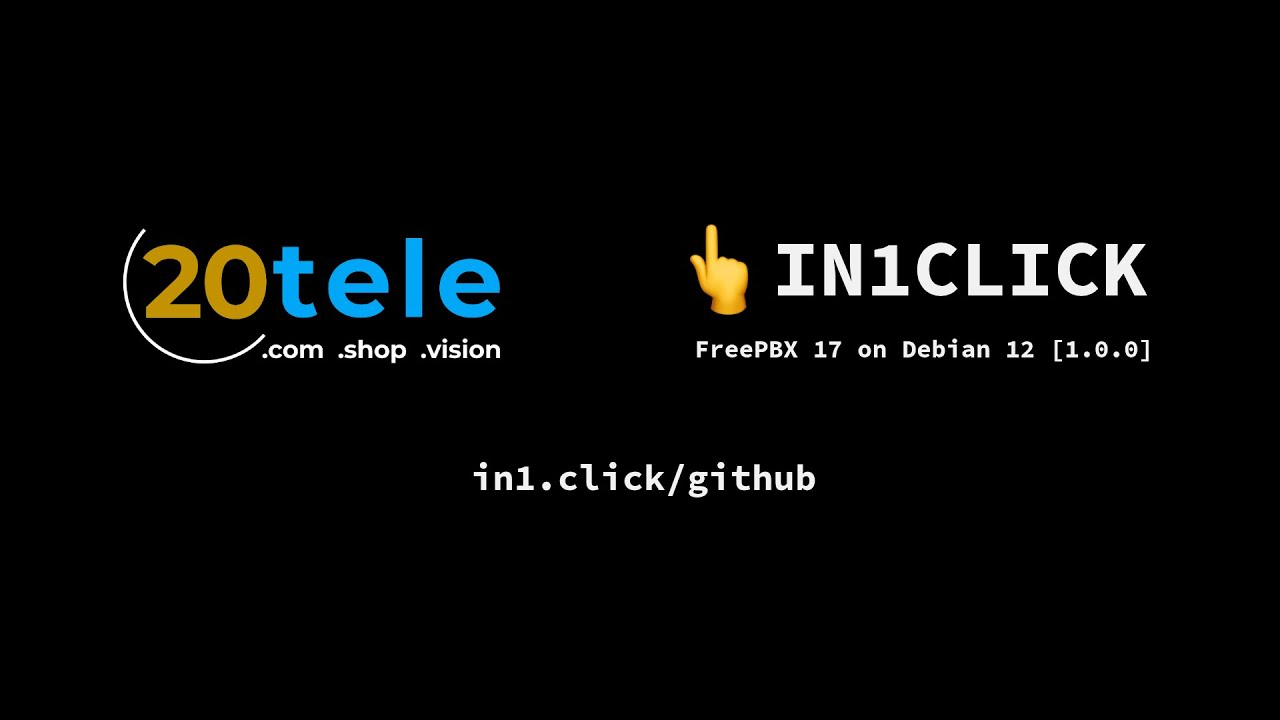 Install FreePBX 17 on Debian 12 with 👆IN1CLICK ⏱️ 15 mins