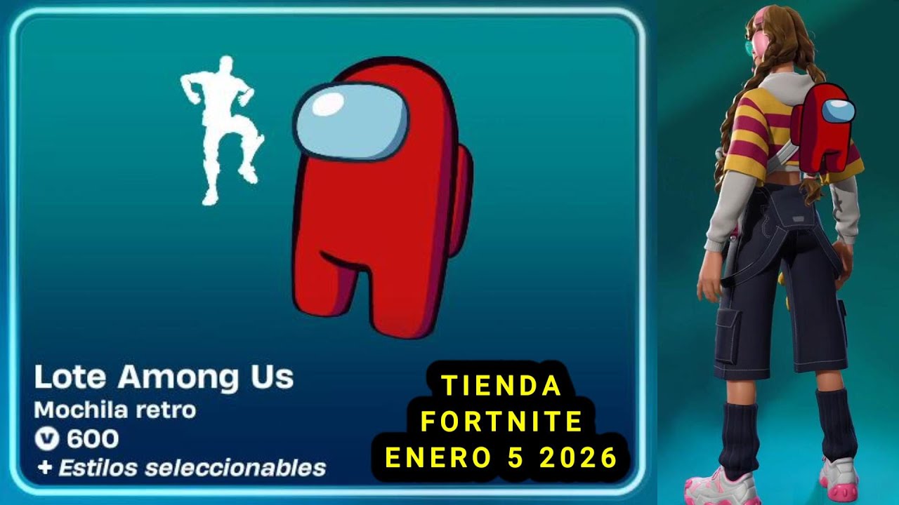 LOTE DE AMONG Us + LEONEL MESSI ESTA EN LA TIENDA ENERO 5 2026 #fortnite #fortniteclips #fornite