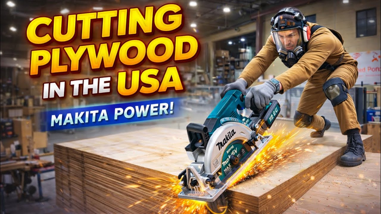 CUTTING PLYWOOD IN THE USA 🇺🇸 | MAKITA POWER TEST 💪