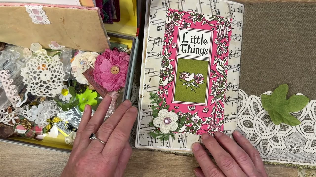 Decorate a few journal pages with me! Upholstery cover journal, shop catch up, neutral clusters! 