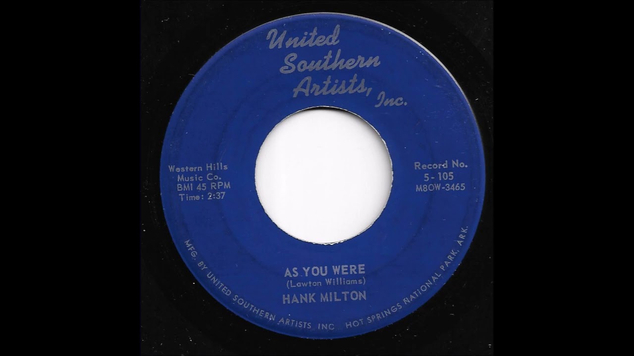 Hank Milton - As You Were