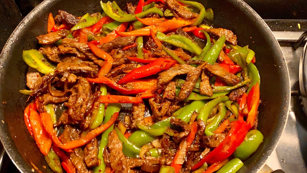Как приготовить жареный стейк (Фахита) с ОВОЩАМИ, КАК рахат-лукум?
