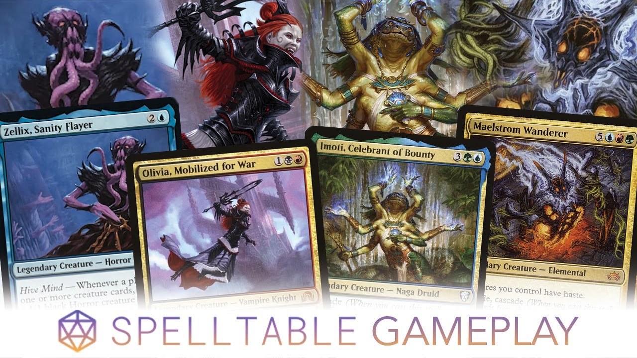 Commander Crucible: SpellTable Gameplay | Zelix vs Olivia vs Imoti vs Maelstrom Wanderer