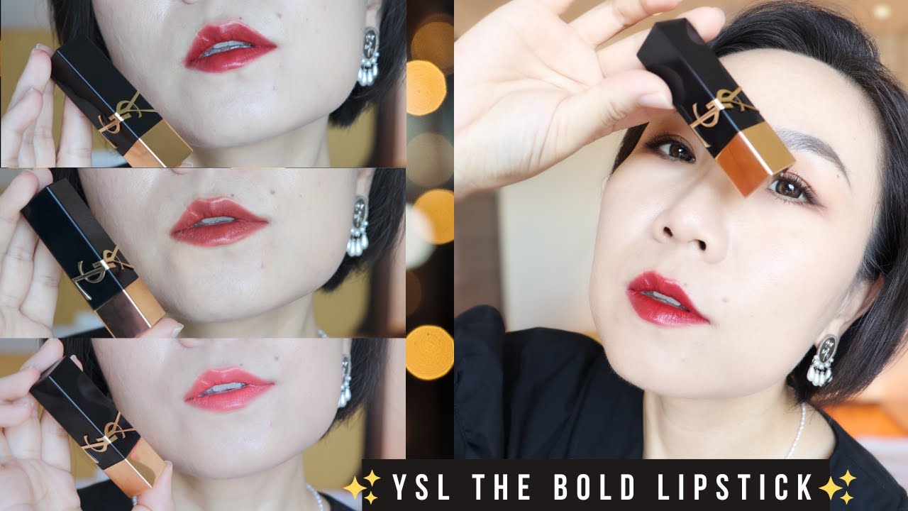 YSL THE BOLD Lipsticks 1971, 06, 10 Full Swatches + Try On + Review