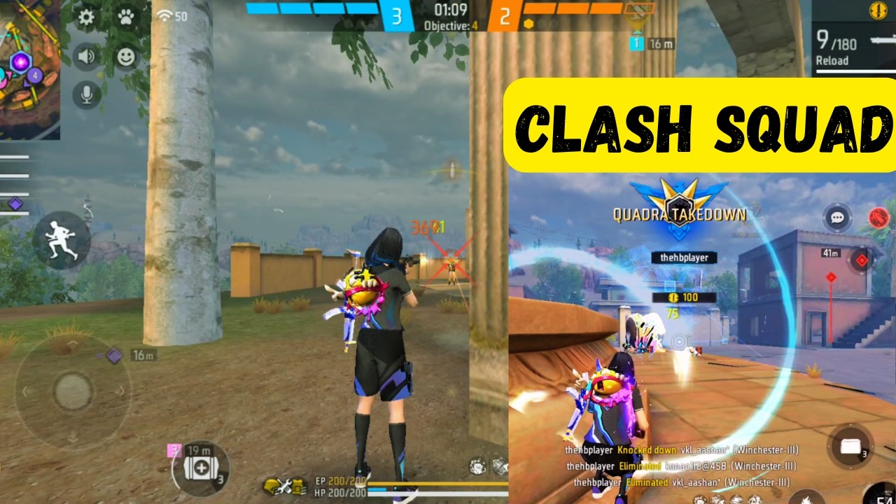 Quadra Takedown in Free Fire🔥 FF Clash Squad