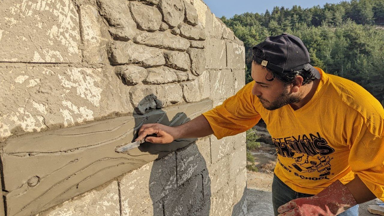 ديكور اسمنت طريقة تقليد الخشب من الاسمنت احمد الاغا Cement wooden decor ahmad agha
