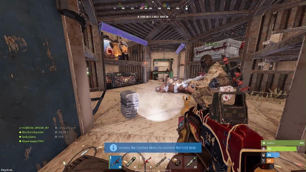 Rust raiding clutched raid