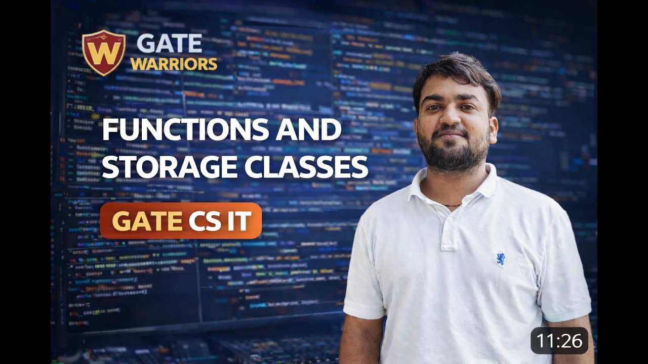 PYQ'S DISCUSSION PART 2 || FUNCTION AND STORAGE CLASSES || GATE WORRIORS || GATE CS IT