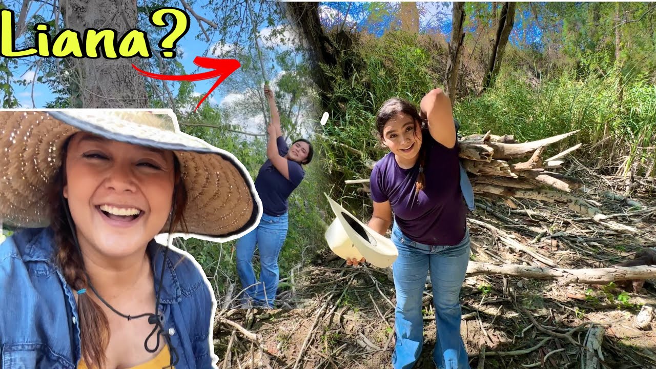 En el Monte cortando leña |echando ceros en el parcela 😅|valeria andaba de chita colgada