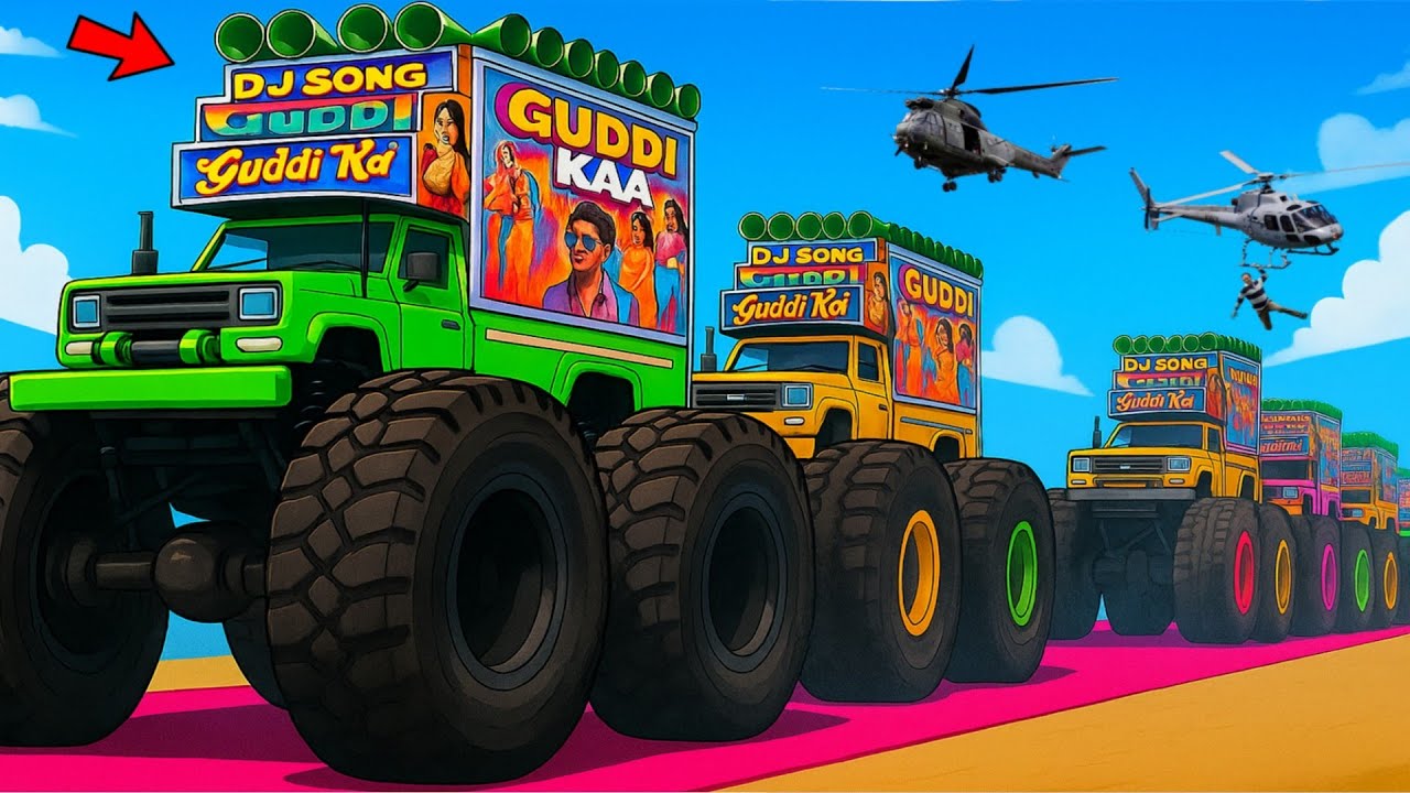Motu Patlu ने किया Biggest Indian dj Super Mega Ramp Challenge 😱😱😱 GTA-5