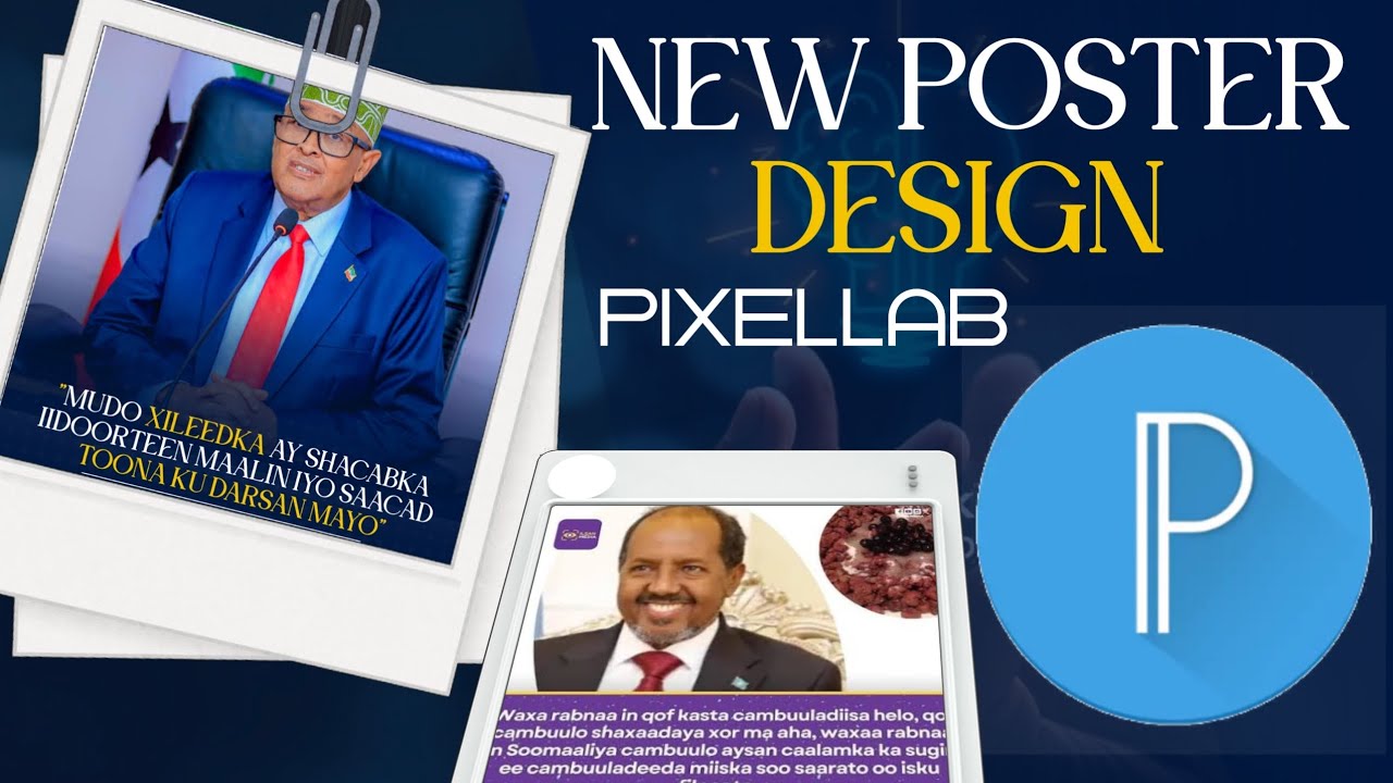Sida loo sameeyo posterska wararka deg dega | Pixellab Mobile 