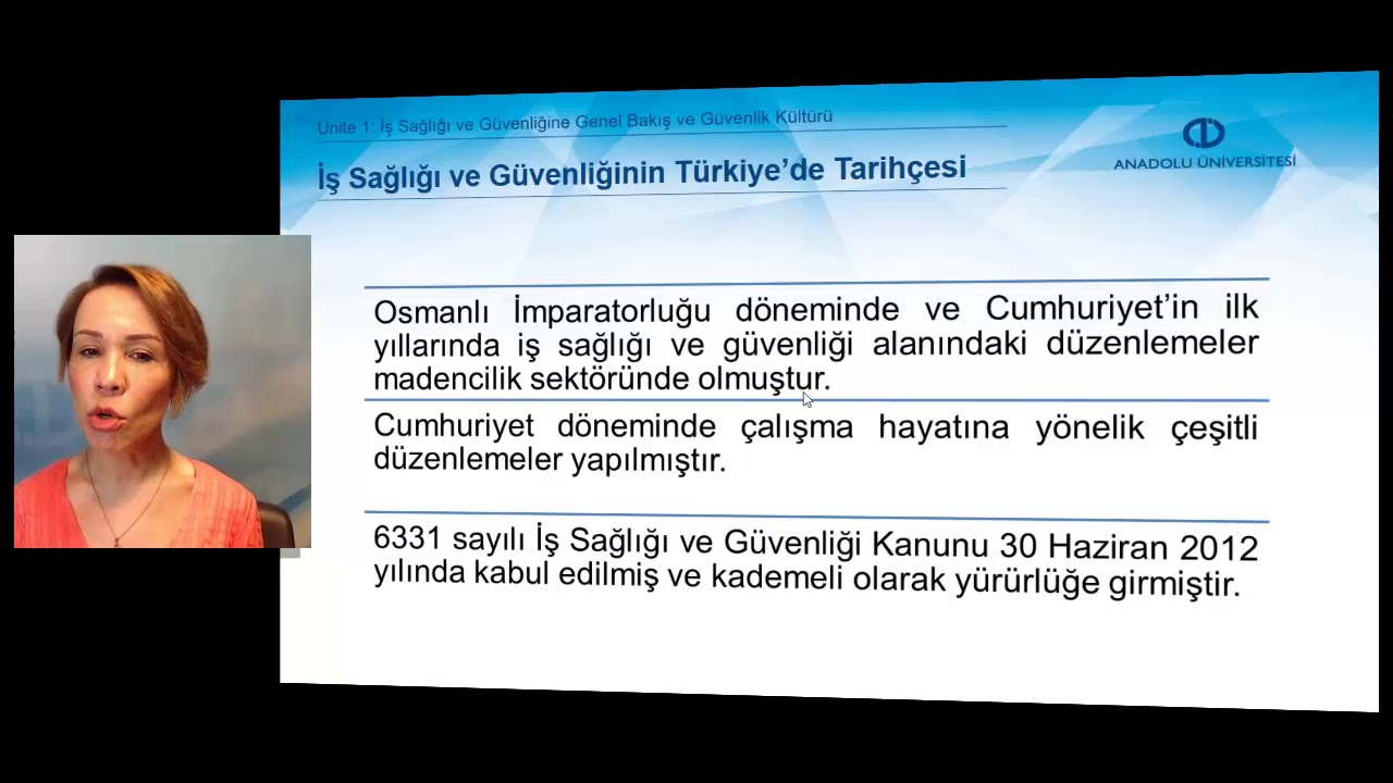 İŞVEREN VE İŞVEREN VEKİLİNİN İŞ SAĞLIĞI VE GÜVENLİĞİ EĞİTİMİ - Ünite 1 Özet