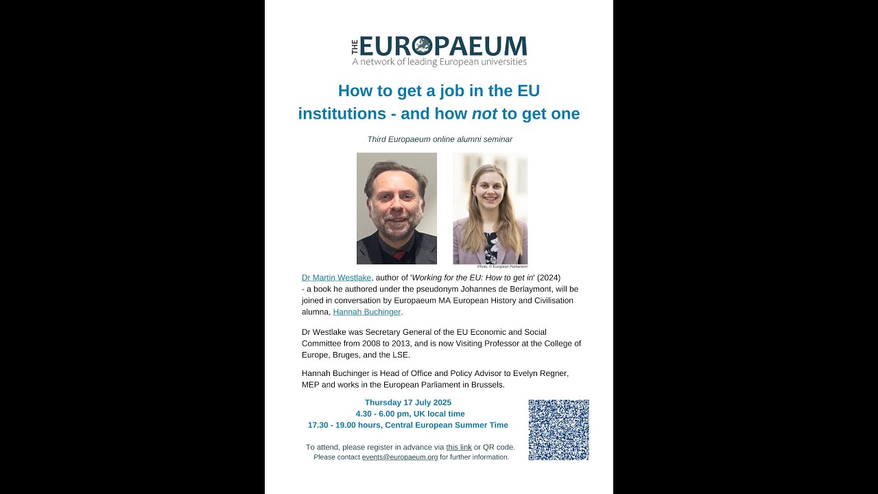 How to get a job in the EU institutions - and how not to get one