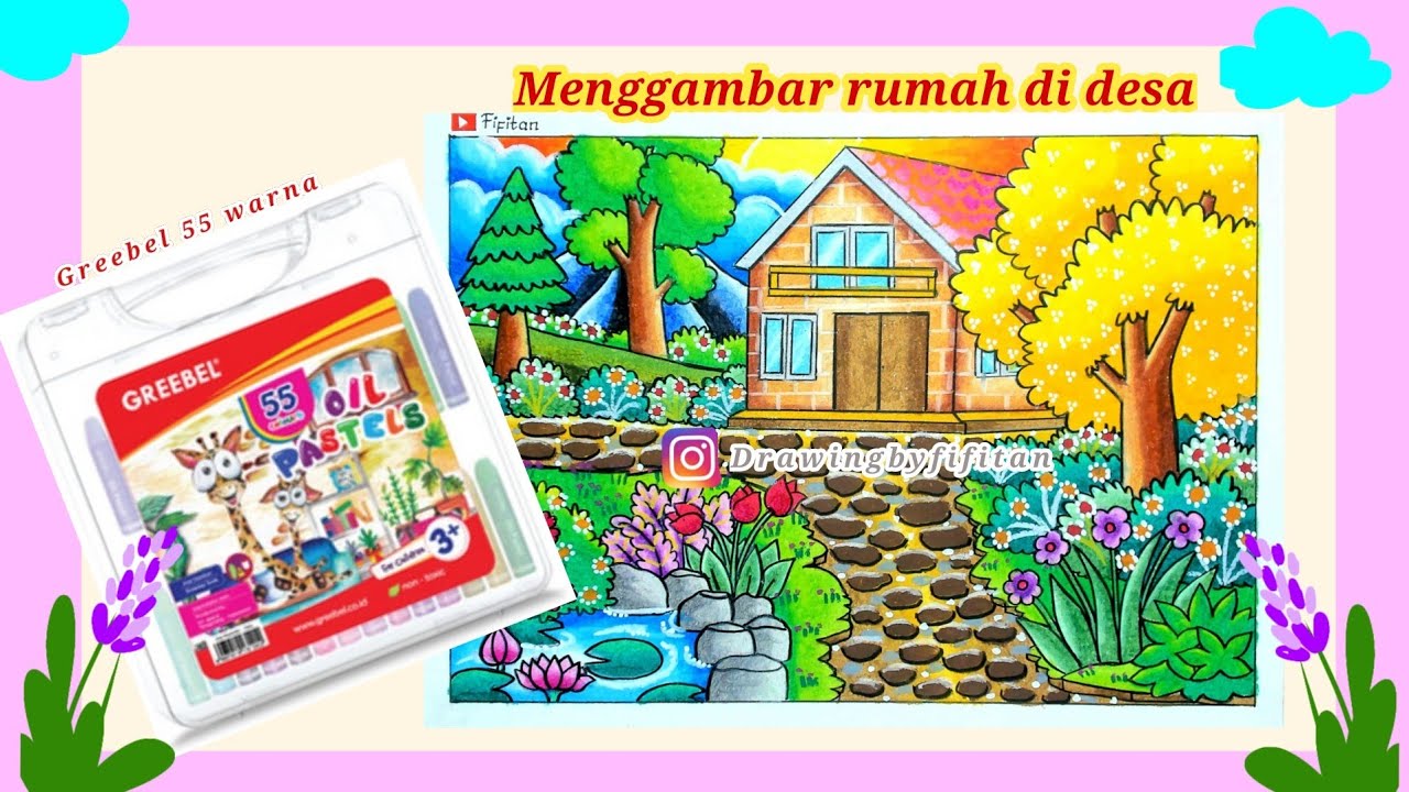CARA MENGGAMBAR RUMAH DAN PEMANDANGAN SEKITARNYA EP 567