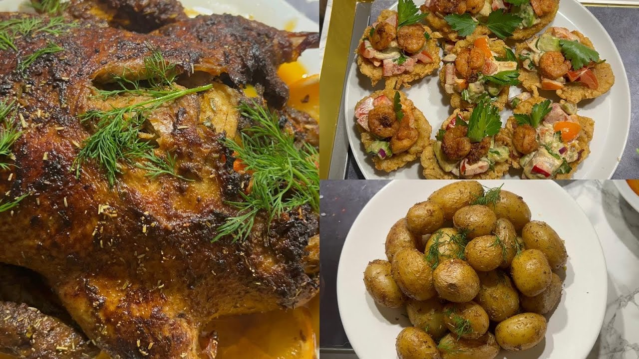 Comment cuire un canard rôti de Noël au four/ gratin de banane plantain /pina colada