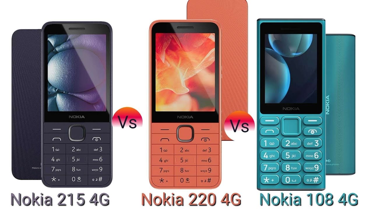Nokia 215 4G Vs Nokia 220 4G Vs Nokia 108 4G Full Comparison Video 