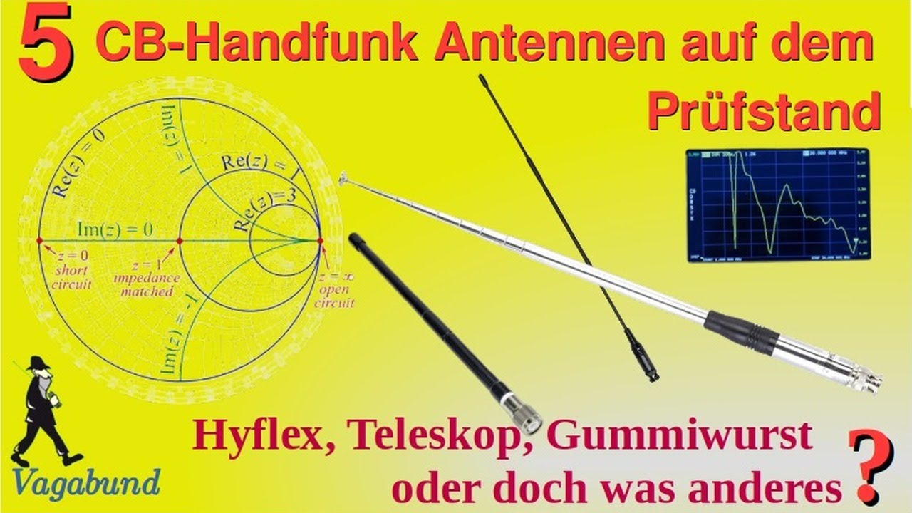 5 CB-Handfunk Antennen auf dem Prüfstand - Hyflex, Teleskop, Gummiwurst oder doch was anderes?