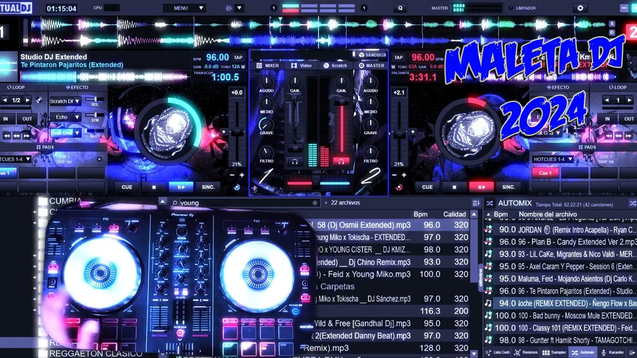 Mix Reggaeton 2024 -  Pioneer DJ - DDJ SB2 - MUESTRA  4