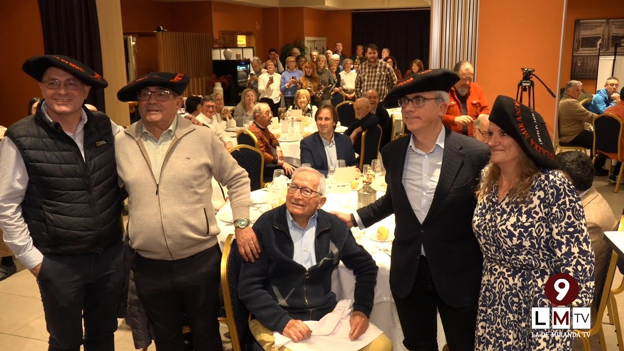 La Cofradía Mirandesa de Bilbao distingue con sus Txapelas de Honor a referentes de Miranda