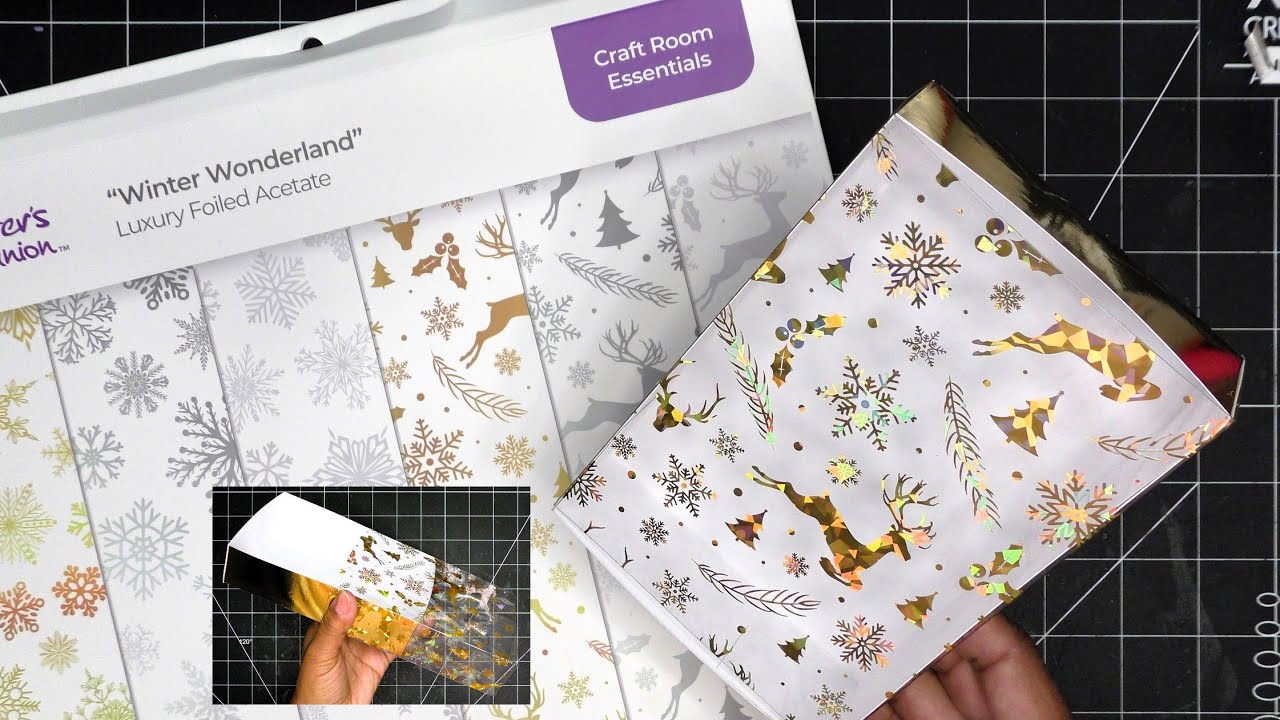 Easy, Larger, Matchbox Gift Box Tutorial ft. Crafter's Companion Foiled Acetate & Basic Supplies!