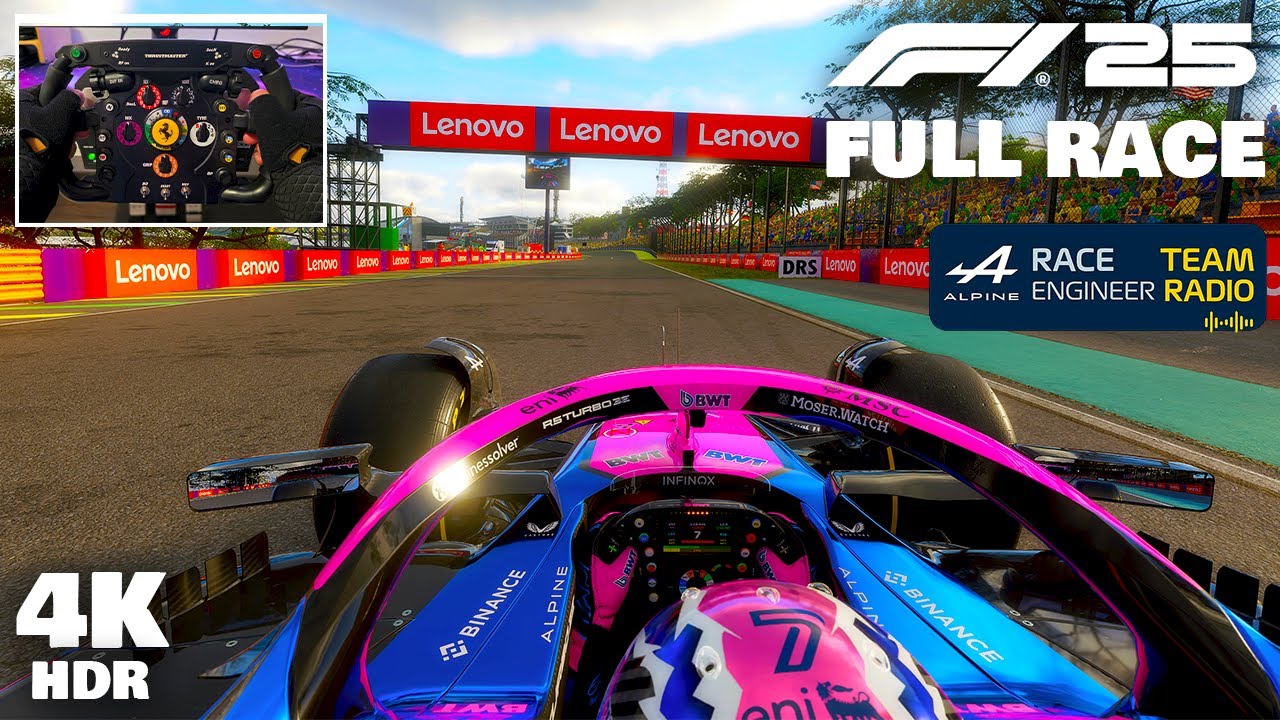 Jack Doohan Alpine A525 &ndash; Brazilian Grand Prix 2025 (Full Race) | F1 25 Steering Wheel Gameplay