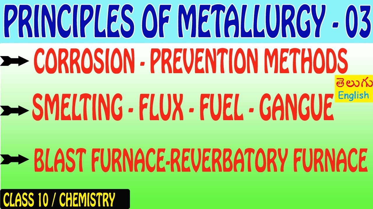 PRINCIPLES OF METALLURGY 03/CORROSION-PREVENTION METHODS - FURNACES/CLASS 10/CHEMISTRY
