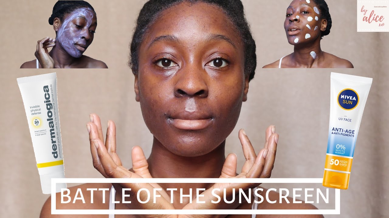 ЛУЧШИЙ СОЛНЦЕЗАЩИТНЫЙ КРЕМ ДЛЯ ТЕМНОЙ КОЖИ | NIVEA SUN SPF50 против DERMALOGICA INVISIBLE DEFENSE...