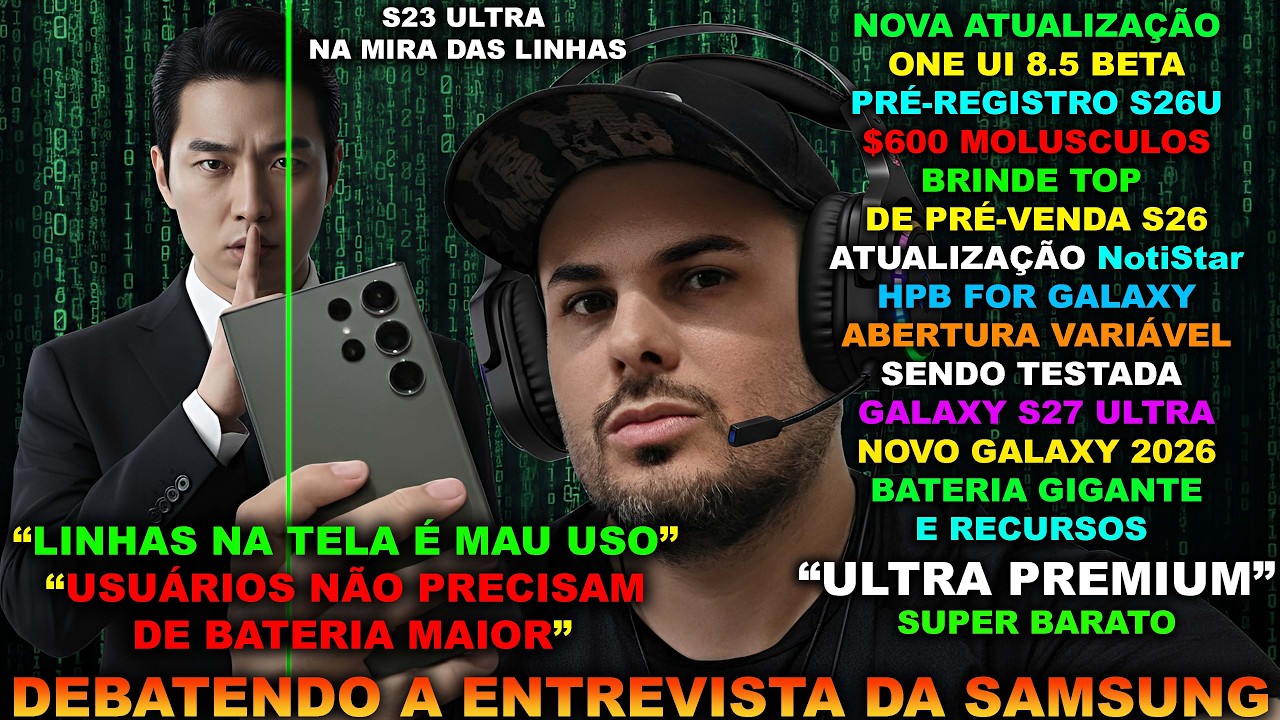 PAPO TECH #204🔋🧬SAMSUNG TESTANDO BATERIA de SILÍCIO-CARBONO😱📲Samsung Fala Sobre Linhas Na Tela🤡